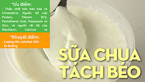 Giá trị dinh dưỡng của sữa chua tách béo. Giàu protein và tốt sức khỏe
