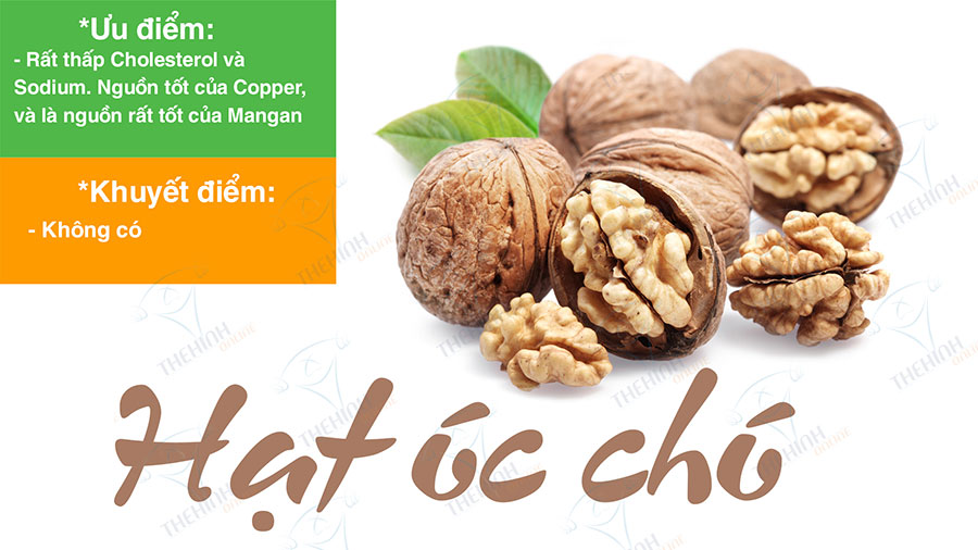 Giá trị dinh dưỡng hạt óc chó. Thực phẩm giàu Omega tốt cho tim mạch