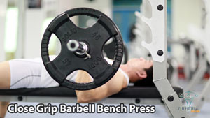Close Grip Barbell Bench Press Đẩy tạ tay hẹp tập tay sau