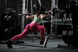 Smith Machine Lunge - Cắt nét để mông to, đùi gọn với Thu Hương - THOL