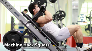 Machine Hack Squats Tập đùi trước với máy