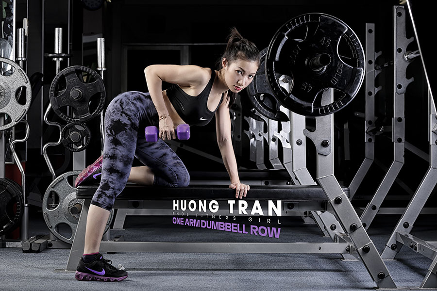One arm dumbbell row - Lưng khỏe, giảm mỡ, Hương Trần - THOL
