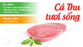 Dinh dưỡng Cá Thu Tươi Sống Đại Tây Dương Giàu Protein Tốt Tim Mạch