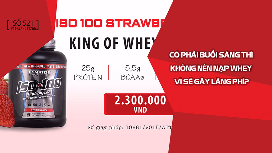 Có phải buổi sáng thì không nên nạp whey vì sẽ gây lãng phí?