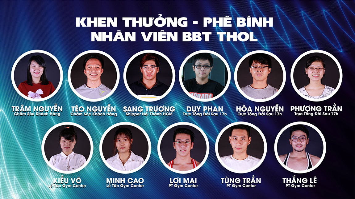 Khách hàng đánh giá, khen thưởng phê bình nhân viên THOL BBT