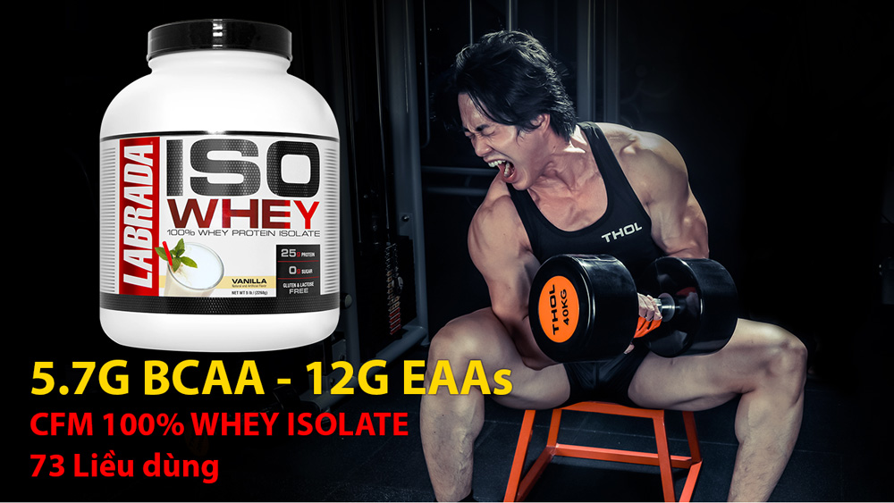 Iso Whey Labrada - Nguyên liệu G7 73 liều dùng CFM chất lượng cao