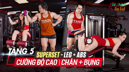 Gym nữ Superset nhập môn Mông đùi và Eo bụng