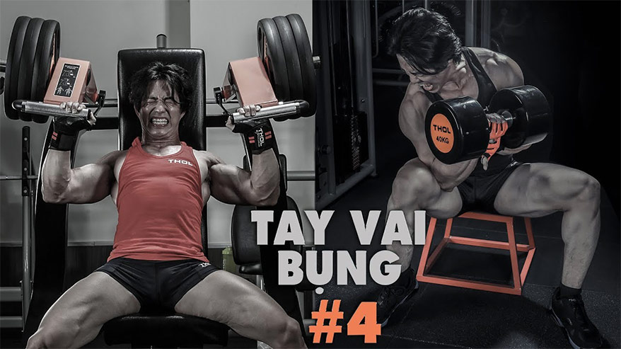 Hướng dẫn tập GYM Tay Vai Bụng 6 múi miễn phí - DNGP #4