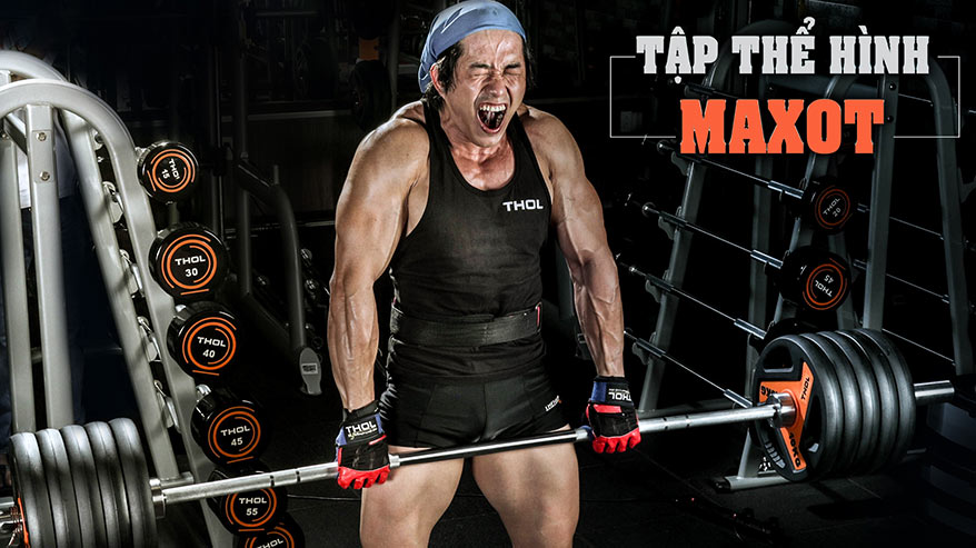 MaxOT - Two Arms Long Bar Row - Lưng to, dày, nam tính -THOL