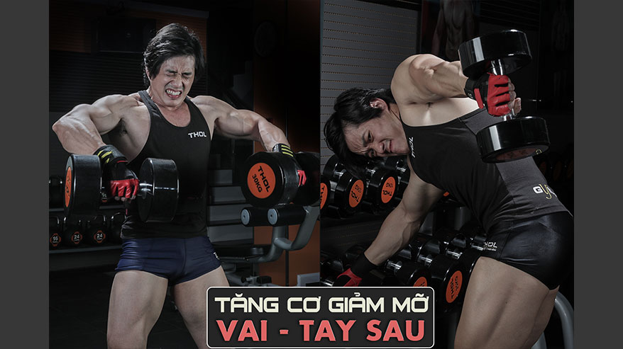 Thể Hình Tăng cơ giảm mỡ Vai Tay Sau săn chắc fitness GYM