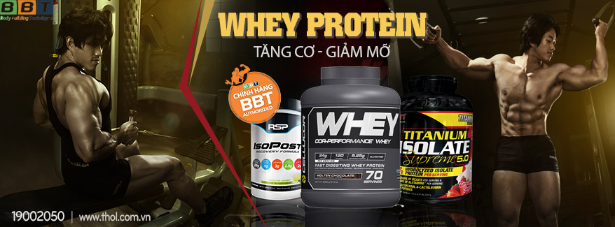 Whey BBT hấp thu nhanh tăng cơ giảm mỡ